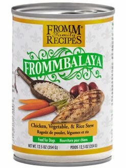 Frommbalaya CHICKEN VEGETABLE RICE Stew Dog Cans 12/12.5 Oz. CASE 13201 072 | 072705132010