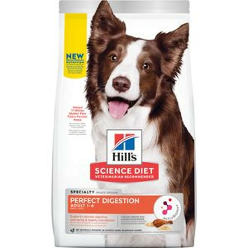 Hills Science Diet Adult Perfect Digestion Chicken, Brown Rice, Whole Oats Recipe Dry Dog Food, 3.5 Lb Bag | 052742038292 3 Hills Science Diet Adult Perfect Digestion Chicken, Brown Rice, Whole Oats Recipe Dry Dog Food, 3.5 Lb Bag | 052742038292