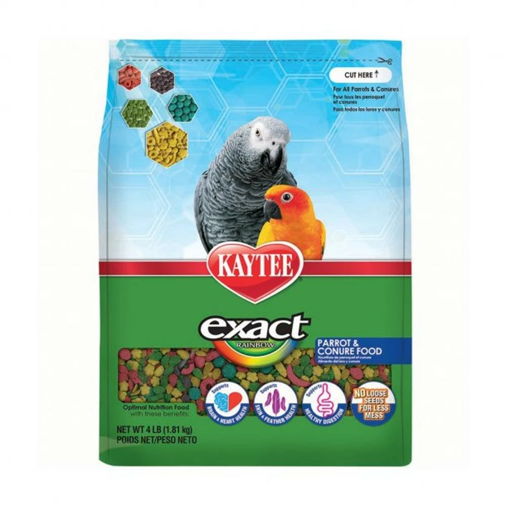 Kaytee Exact Rainbow Parrot Conure Food 4 Lbs | 071859476230 3 Kaytee Exact Rainbow Parrot Conure Food 4 Lbs | 071859476230