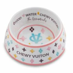 White Chewy Vuiton Bowl | 857407008890