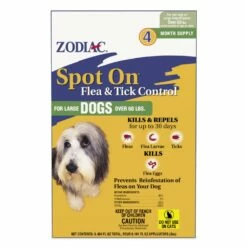 Zodiac Spot On Flea Tick Control Large Dogs Over 60 Lb, 4 Pk | 041535770402