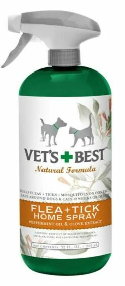 BR Vets Best Natural Flea And Tick Home Spray 32 Fl Oz | 031658103485