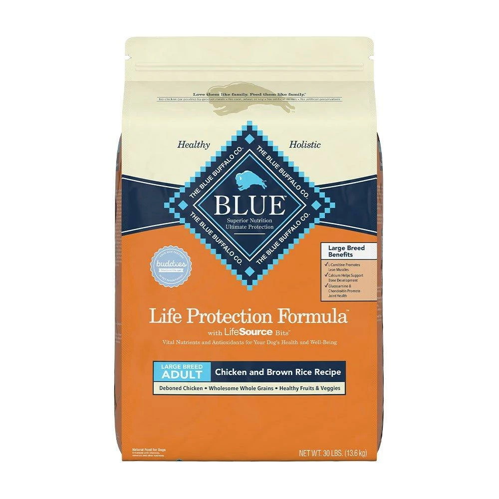 Blue Buffalo Life Protection Formula Chicken Brown Rice Recipe Large Breed Adult Dog Food 30 Lbs | 859610000388 3 Blue Buffalo Life Protection Formula Chicken Brown Rice Recipe Large Breed Adult Dog Food 30 Lbs | 859610000388
