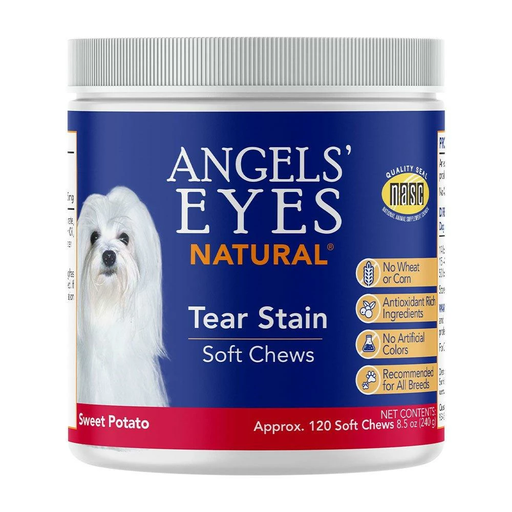 Angels Eyes NATURAL Tear Stain Soft Chews Sweet Potato 120ct | 040232578762 3 Angels Eyes NATURAL Tear Stain Soft Chews Sweet Potato 120ct | 040232578762