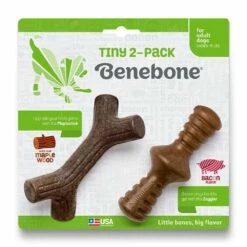 Benebone Adult Tiny 2pack - Bacon Zaggler Maplestick Dog Chews | 854111004712