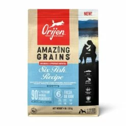 Orijen Amazing Grains Six Fish Recipe Dry Dog Food 4lbs | 064992720407
