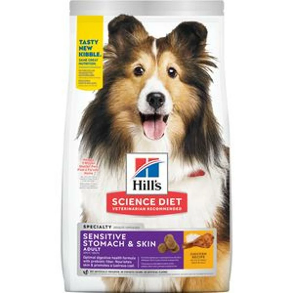 Hills Science Diet Adult Sensitive Stomach Skin Dry Dog Food, Chicken Recipe, 4 Lb Bag | 052742001821 3 Hills Science Diet Adult Sensitive Stomach Skin Dry Dog Food, Chicken Recipe, 4 Lb Bag | 052742001821