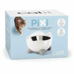 Catit Pixi Elevated Feeding Dish, White | 022517438817