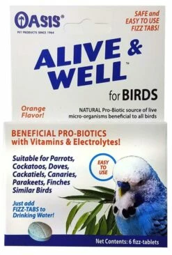 Oasis Alive And Well Probiotic Fizz-Tablets For Birds 6 Ct | 048054800702